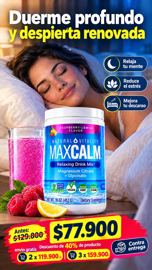 MAXCALM® 453 g — Magnesio Citrato + Glicinato | Relajación & Bienestar TOTAL
